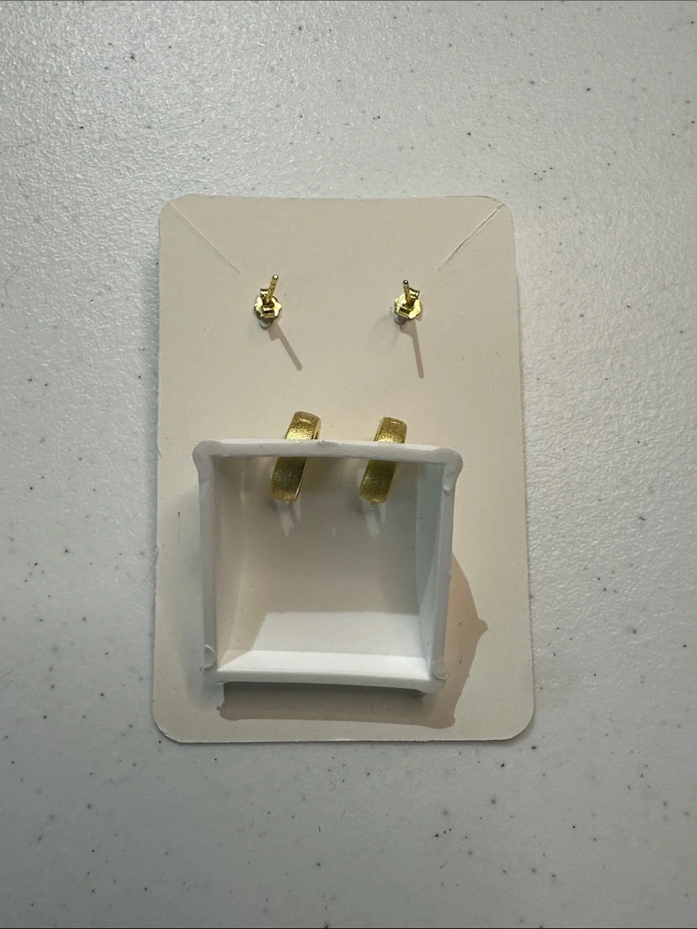 Gold Tone Crystal Stud & Hoop Earring Bundle/ Sparkly Set